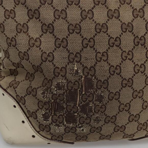 GUCCI GG Canvas Tote Bag Beige Gold - Picture 4 of 16